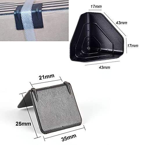 Uoyu 100 Pcs Carton Packing Corner Guard Frame Corner Protectors Black Corner Protector V Shaped Edge Guards For Carton Boxes, Furniture And Other Products Packaging #TOP1