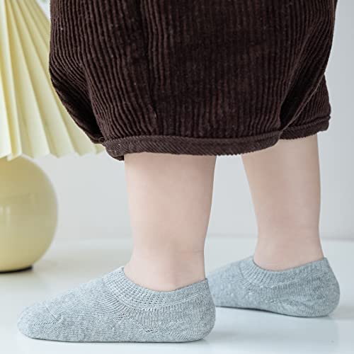 Jormatt 6 Pairs Toddler No Show Socks Thin Little Girls Boys Baby No Show Socks Cotton Soft Anti Slip Low Cut Ankle Socks With Grips, S #TOP2