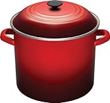 Le Creuset Enamel-on-Steel 16-Quart Covered Stockpot, Cerise (Cherry Red)