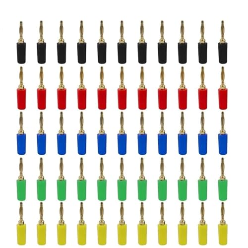 Fiche banane 2mm connecteur électrique cuivre plaqué or pour câble à souder