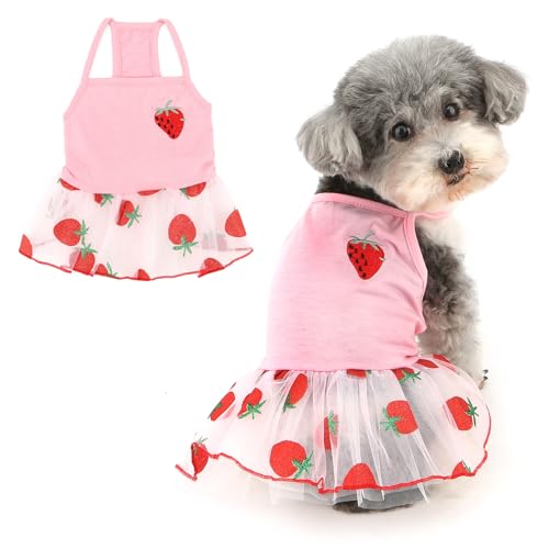 Robe tutu rose pour petit chien et chat | Jupe en tulle chiot M