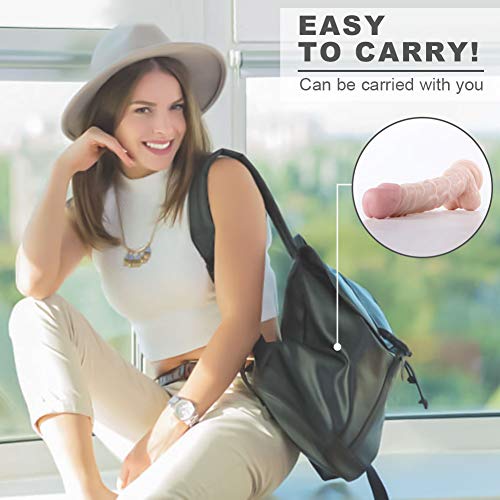 Shequ Realistic Dildo With Suction Cup, 10 Inch Silicone Dildo For Women, Dong With Balls Fake Penis Adult Sex Toys Female Massage Masturbation Vaginal G-Spot And Anal Play #TOP5