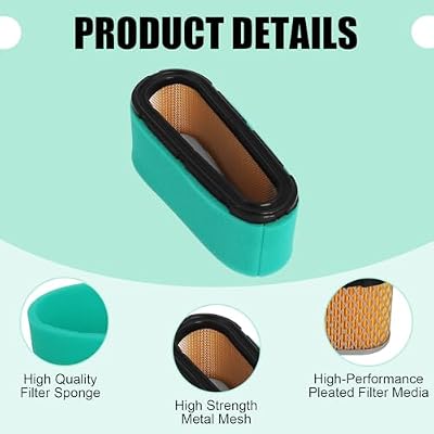 Podoy 496894 493909 Air Filter Compatible with BS 496894S John Deree 12.5-17 HP 5053K LG496894JD LG496894S Craftsman 24151 Lawn Mower with 272403 272403S Pre Filter