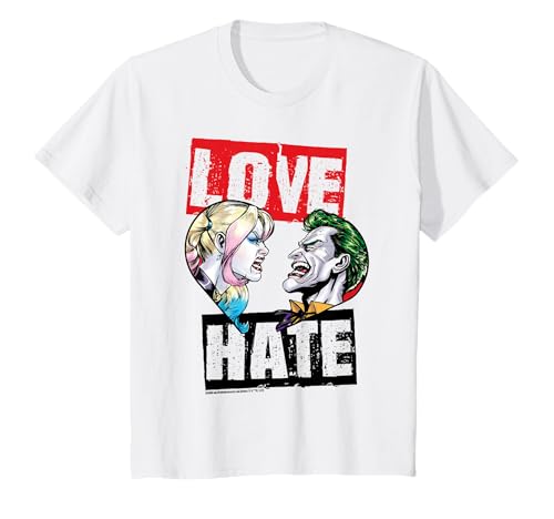 Youth Batman Harley Quinn The Joker Love Hate Kids T-Shirt