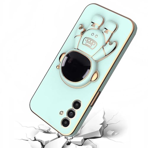 Image of for Samsung Galaxy A57 5G Case Cute 3D Astronaut Stand Design Camera Protection Shockproof Soft Back Cover for Samsung Galaxy A57 5G (Mint)