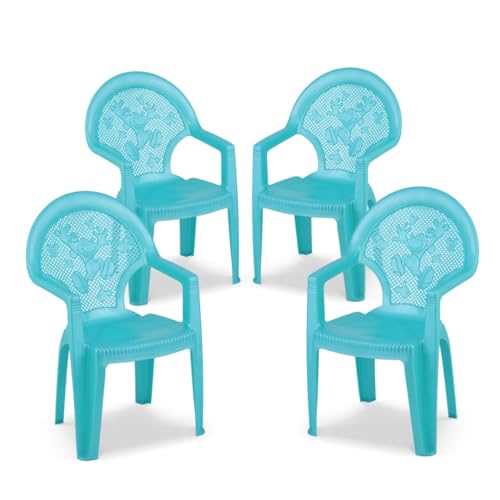 Image of MAHARAJA Plastic Chair for Kids | Strong Durable & Portable Study Chairs | Virgin Material Kids Chairs for 2 to 8 Years | Stackable School Chair (Pearl Green, Pack of 4)