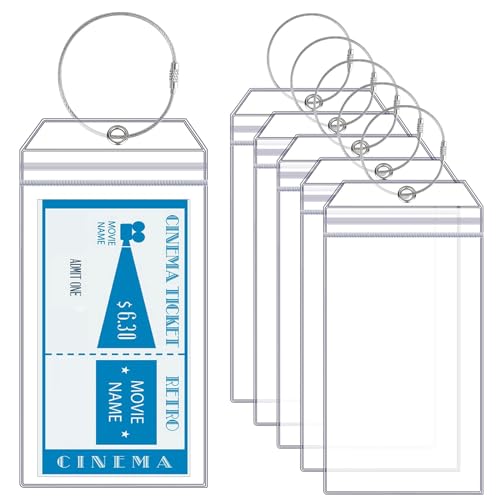 Cruzeiros etiqueta mala de viagem, 6 peças etiqueta de bagagem de cruzeiro com anéis de aço transparentes porta-etiquetas de bagagem de cruzeiro para malas malas malas mochilas
