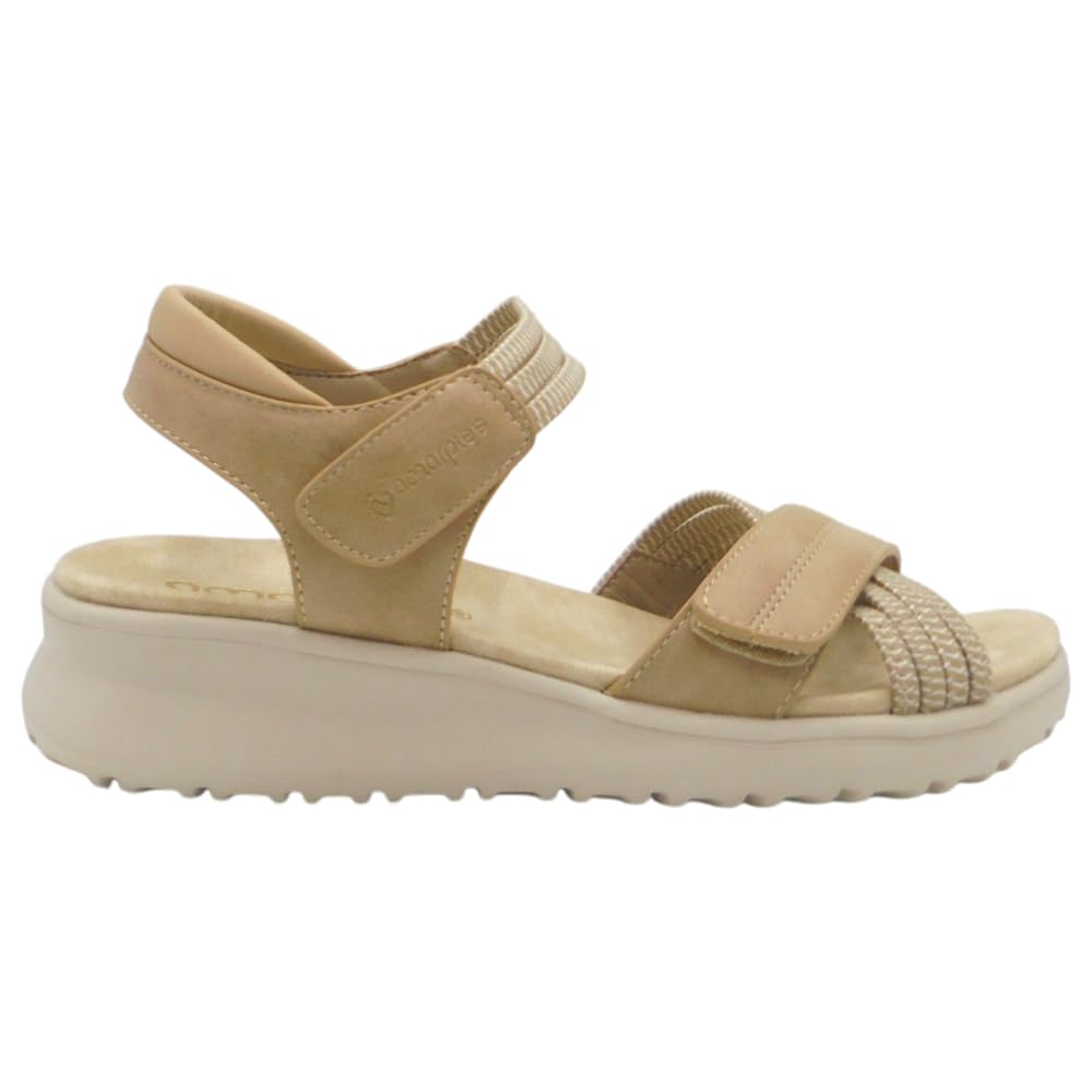 Amarpies - ABZ30159 Sandalias de Cuña Mujer, Horma Amplia, Ligeras y Cómodas con Suela PU – Uso Diario y Máximo Confort para: Mujer