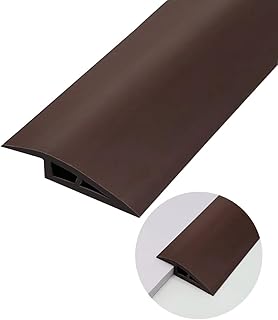 Floor Transition Strip Self Adhesive,Carpet to Tile Edging Trim Strip,PVC Threshold Strips,Vinyl Door Threshold for Threshold Transitions Height Less Than 10mm(4FT,Coffee)