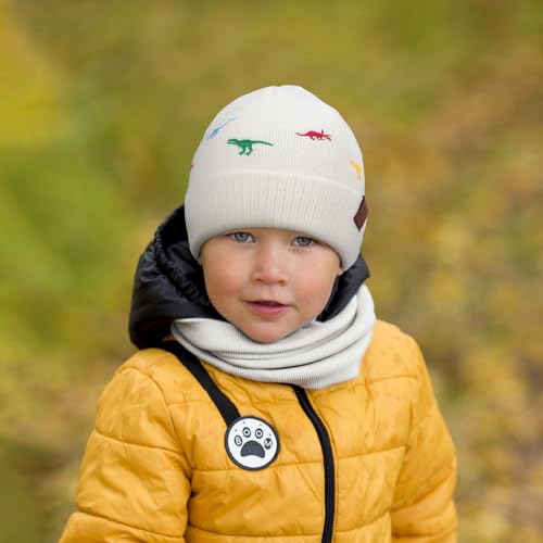 Toddler Knitted Beanie Boys Cute Embroidery Hat Baby Kids Cuffed Skull Caps for Winter Autumn3