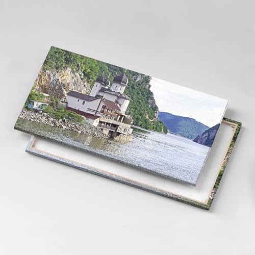Tableau de qualité Wallfluent Église au bord de l'eau toile tendue durable - 5