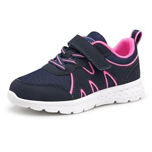 Stelle Girls Sneakers Kids Tennis Shoes with Non-Slip Sole Lightweight Breathable Athletic Sports Running Shoes for Toddler/Little Kid/Big Kid