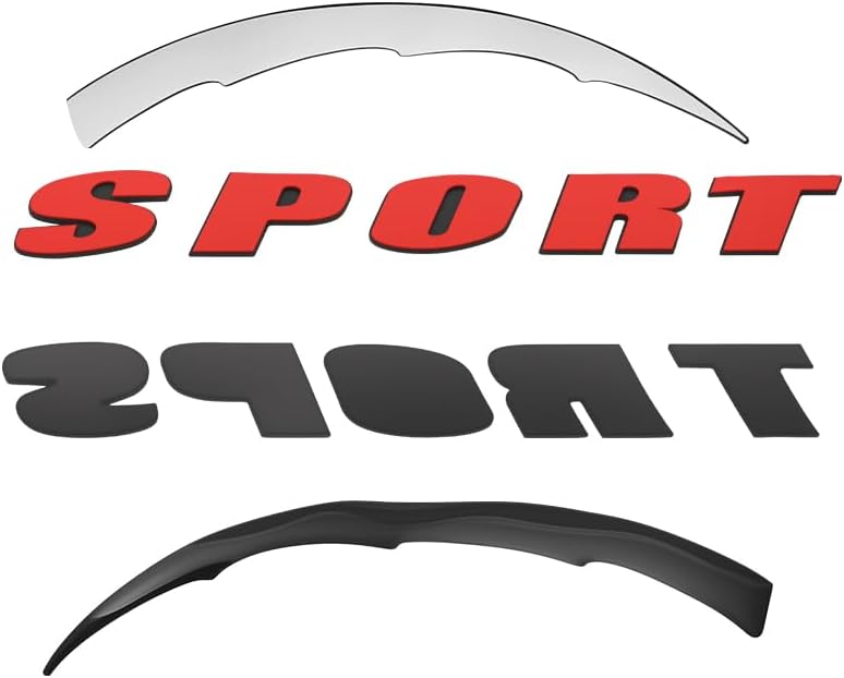 PENSUN 8 Sets Permanent Tire Lettering Sticker Sports Fit for All Car Models PVC Material Red Letter & White Blade Style - Image 6