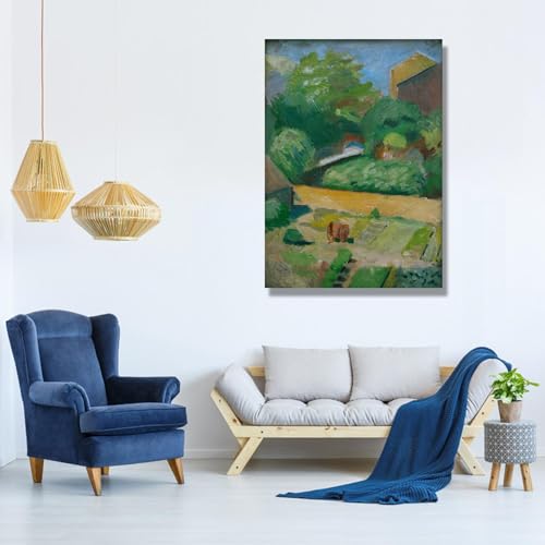 Tableau decoration murale salon moderne toile August Macke 70x98cm - 5