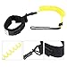 Surfboard Leash, Soft Elastic Surfing Coiled Leash Coiled Spring Leg Foot Rope for Surfboard Body Board 5ft (Yellow)
