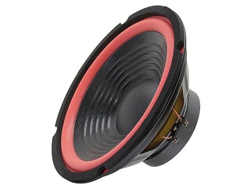 Bass-Lautsprecher Rockwood Ø 200mm, Belastbarkeit 100W, Impedanz 4 Ohm, Schalldruckpegel 88,2dB, Einbautiefe 74mm, mit roter Schaumstoff-Sicke