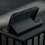 TORRO Skórzane etui kompatybilne z iPhone'em 17 Pro Max 6.9" 2025 - etui portfelowe ze skóry premium z podstawką i przegródkami na karty (Kompatybilny z oficjalnymi ładowarkami MagSafe) -Czarny
