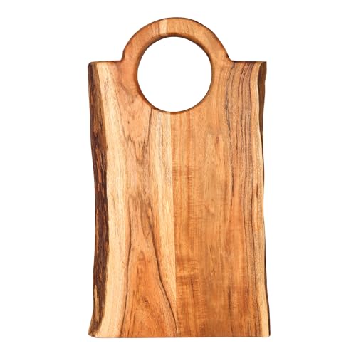 Tabla de cortar rectangular de madera de acacia 17x10 pulg miniatura 1