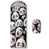 lneffble Panda Bear Sleeping Bag for Girls，Suitable for Children Boys and Girls Portable,Waterproof,Compact and Lightweight,Great for Outdoor Camping,Backpacking and Hiking