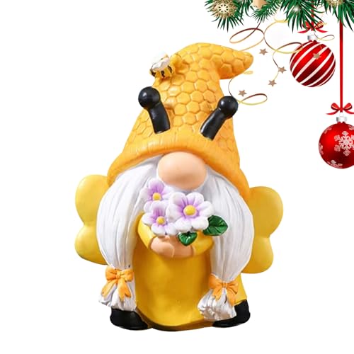 Statues Gnome De Jardin, Figures De Jardin Décorations De Statues Naines | Décorations De Statues Gnome-Beeenzwerg Figure | Statues Garden-Beebee | Sculptures Naines De Miel Pour Le Jardin En Plein