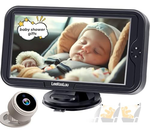 Image of Baby Car Camera for Backseat 1080P - HD Crystal Night Vision, Easy to Install, 360° Rotation, Protect Baby's Eye, Perfect for Beige Car Interiors, Rear Facing Carseat Camera for Newborn, Infant, Kids
