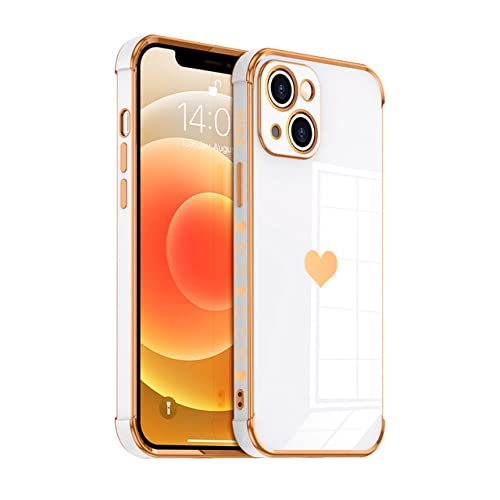 Coque souple iPhone 8 silicone cadre carré plaqué et housse de protection blanche