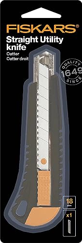 Fiskars Cuttermesser mit Metallführung, 18 mm, Orange/Schwarz, 1003749 (Packung mit 2) – Ansicht 4