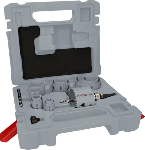 Bosch 15x PRO Multi Material Lochsäge-Set (für Weichholz, Trockenbauwand, Ø 20-76 mm, Professional Zubehör Bohrmaschine, Schrauber, Schlagbohrer)