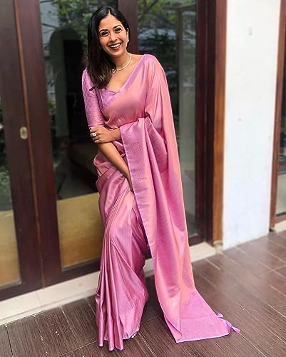 Image of Flosive Women's Beautiful Kanjivaram Silk Saree With Blouse Piece