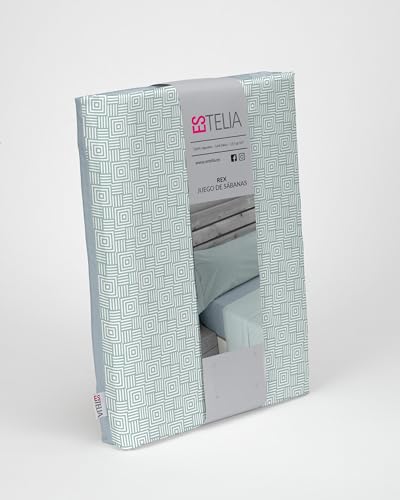 Ensemble de draps Iber bleu 3 pièces pour grand lit de 150cm - 4