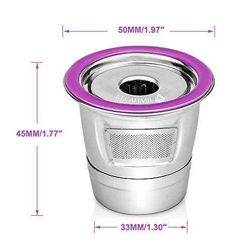 Anself Cápsulas de café de aço inoxidável Filtros de café Copo Conjunto de cofres de café reutilizáv