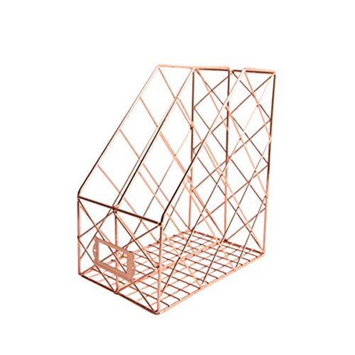 Etagere de stockage de livre doree pour un bureau nordique ordonne
