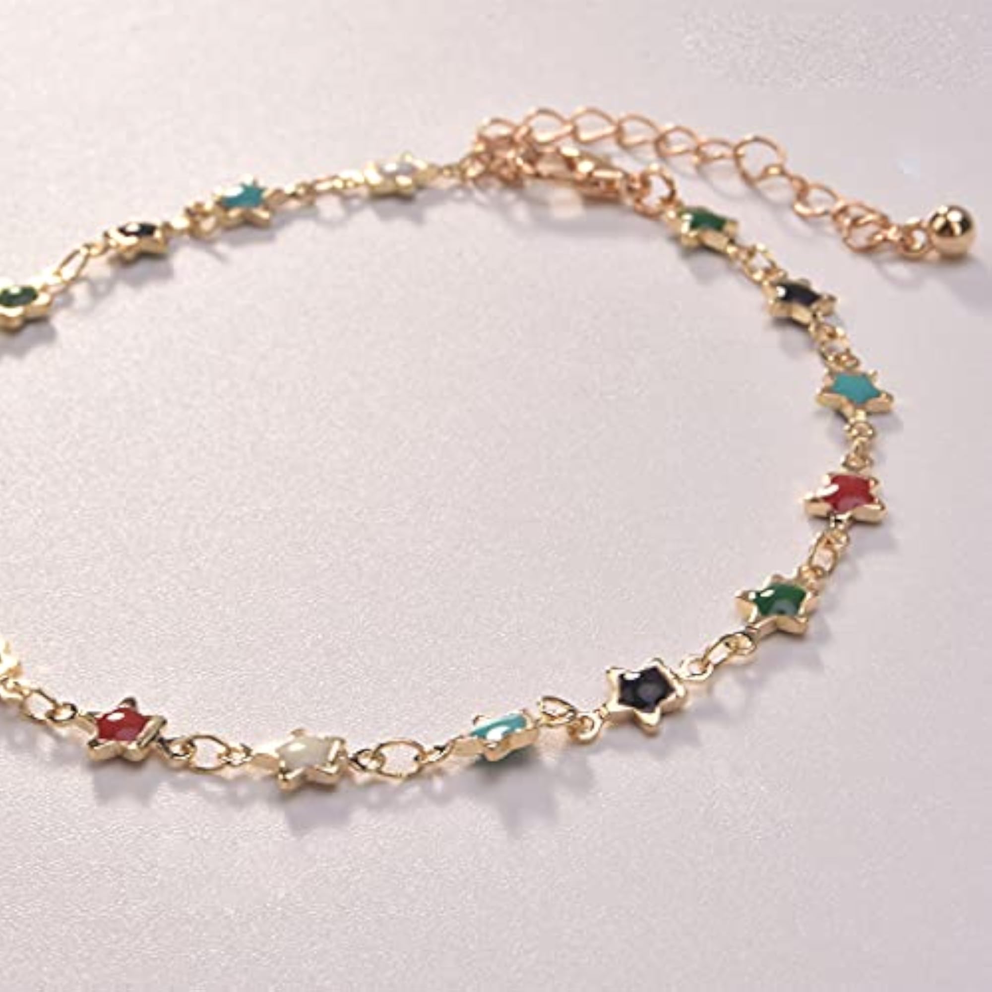 Delicate Personalized Metal Link Anklet Bracelet, Birthday Gift