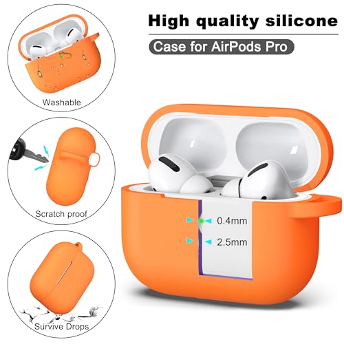 image for R-fun for AirPods Pro 2nd/1st Generation Case with Cleaner Kit,Soft Si