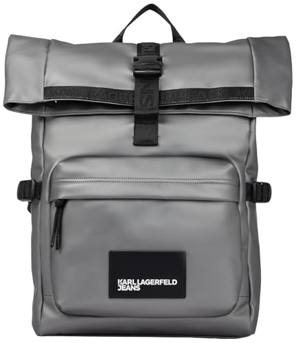 Sac à dos Karl Lagerfeld Jeans homme roll top gris anthracite grand compartiment