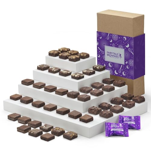 Fairytale Brownies Magic Morsel 48 Individually Wrapped Gourmet Chocolate Food Gift Basket - 1.5 Inch x 1.5 Inch Bite-Size Brownies - 48 Pieces - Item LF448