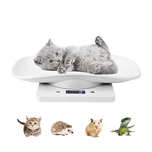 Pet Digital Scale Kitchen Weight Scale, Puppies and Kitten Scale Measures Small Animals with 22 lb/10 kg, Multi-Function Portable Electronic Scale Digital Weight