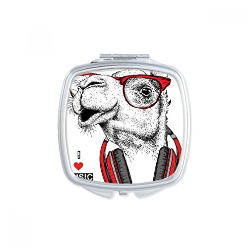Miroir de maquillage compact contre les reflets flous en public