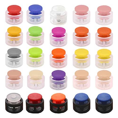 Teegxddy 20 PCS kordelstopper kordel stopper kordelstopper schnürsenkel schnurschlösser seilstopper kordelenden endstück kordelstopper für mundschutz Farbe Cover