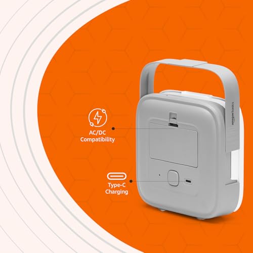 Image of amazon basics Rechargeable 180 3.7V 2400Mah Light Lantern | 90 LEDs | Type-C Charging | Adjustable Brightness | Replaceable Battery : Amazon.in: Sports, Fitness & Outdoors, White
