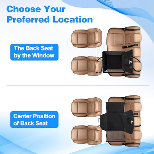 Wimypet Hunde Autositz für Kleine Mittlere Hunde, Hundesitz Haustier Robust Autoschondecke mit Hundesicherheitsgurt, Wasserdicht Faltbar Autositzbezu