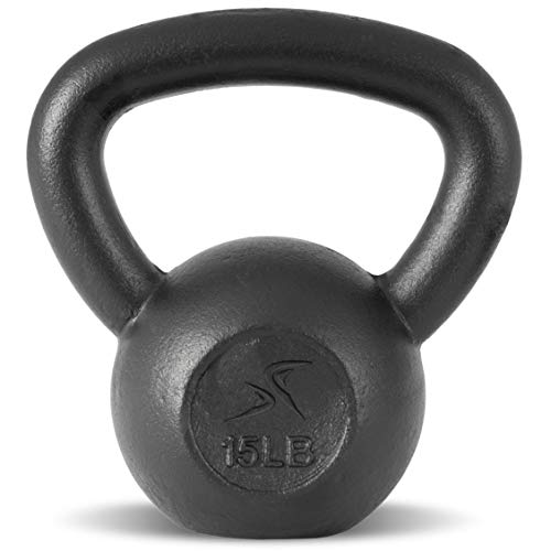 Image of ProsourceFit Solid Cast Iron Kettlebells Weights for Full Body Workout