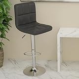 IBUQDDV Barhocker Schwarz Kunstleder mit Gasdruckfeder Höhenverstellbar und 360-Grad-Drehung für...