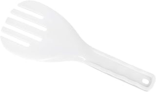 Hemoton 2pcs Rice Paddle Spoon Plastic Non-Stick Rice Spoon Kitchen Utensils for Home Restaurant Hotel White
