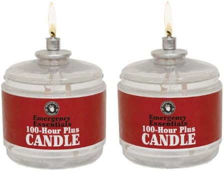 100 Hour Plus Emergency Candle, Clear Mist - Set of 2 Survival Candles
