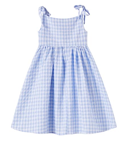 Rysly Girls Cotton-Linen Sleeveless Dress with Shoulder Straps and Pockets Toddler Girls Sundress2