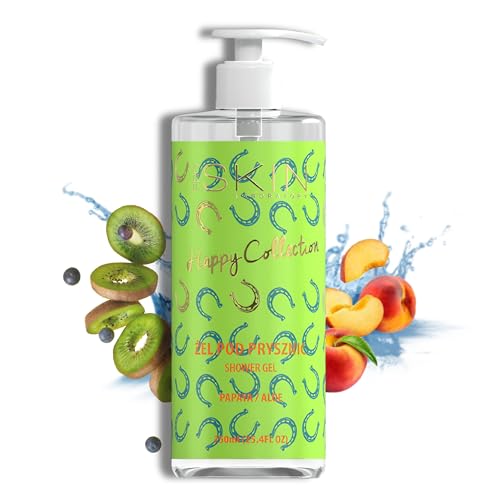 Gel de ducha con bomba – Gel de ducha para mujeres y hombres y niños, 750 ml, rica textura en crema con fragancias exclusivas de larga duración inspiradas en perfumes de clase mundial (750, papaya)