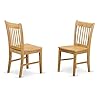 East West Furniture OXNO3-OAK-W 3 Piece Kitchen Table & Chairs Set Contains a Square Dining Table and 2 Dining Room Chairs, 36x36 Inch, Oak #2