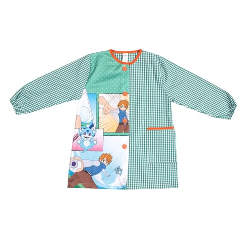PRONENS®. Bata escolar infantil. Babi niños para guardería y colegio- baby de cuadro vichy, botones y bolsillo. Nombre personalizable. (FR/ES, Edad, 3 años, 4 años, Regular, ATRAPALOS)