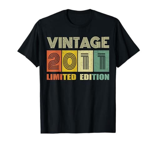 10 Year Old Gifts Vintage 2011 Limited Edition 10th Birthday Camiseta